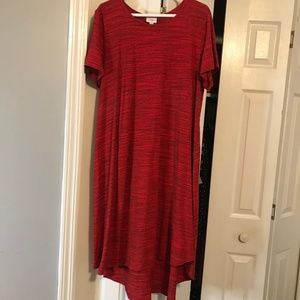 3XL Plus Size Jersey High Low Dress
